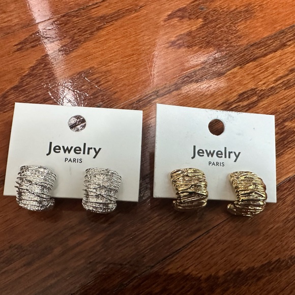 Non Tarnishing Silver and Gold Earrings Set 2 Pairs NWT